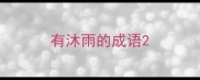 有沐雨的成语