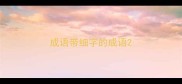 成语带细字的成语