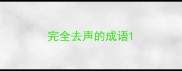 完全去声的成语