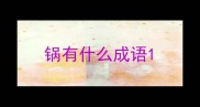锅有什么成语