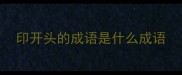 印开头的成语是什么成语