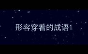 形容穿着的成语