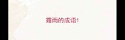 霜雨的成语