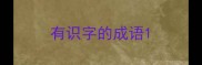 有识字的成语