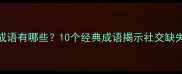 没有朋友的成语有哪些10个经典成语揭示社交缺失的深层含义