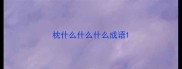 枕什么什么什么成语