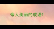 夸人美丽的成语
