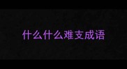什么什么难支成语