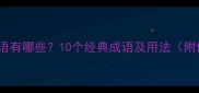 掠影成语有哪些10个经典成语及用法附例句
