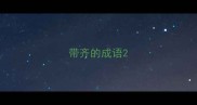 带齐的成语