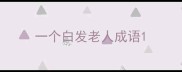 一个白发老人成语