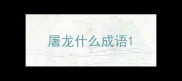 屠龙什么成语