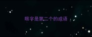 眼字是第二个的成语