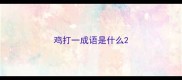 鸡打一成语是什么