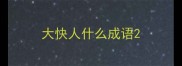 大快人什么成语